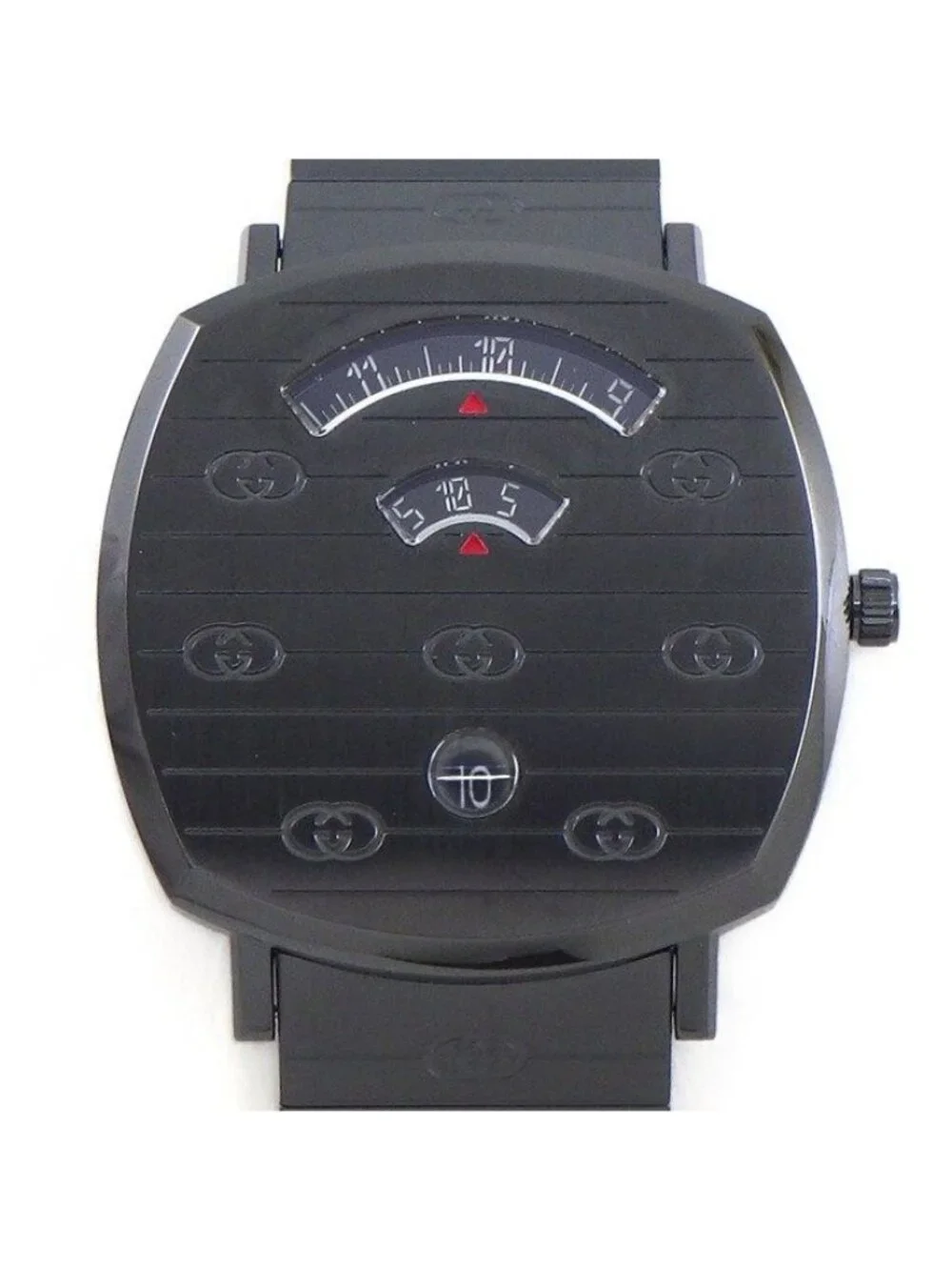 Gucci Watch Grip 157.3 Date Black Pvd SS Quartz Analog